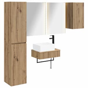 Komplet pohištva za kopalnico 5 pcs Artisan hrast