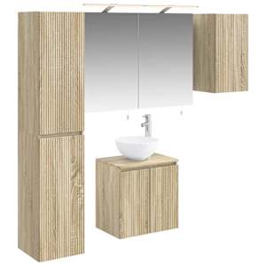 Sada koupelnových skříněk 5 pcs Dub sonoma 50 x 14,5 x 70 cm - obrázek 2