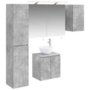Sada koupelnových skříněk 5 pcs Betonově šedá 50 x 14,5 x 70 cm - obrázek 2