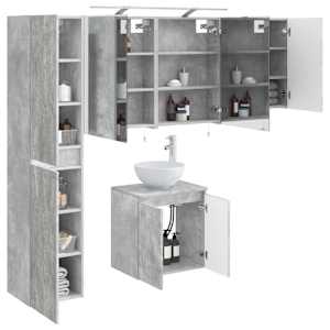 Sada koupelnových skříněk 5 pcs Betonově šedá 50 x 14,5 x 70 cm - obrázek 3
