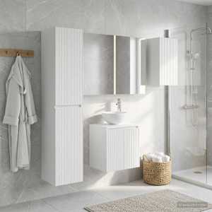 Sada koupelnových skříněk 5 pcs Bílá 53 x 15,5 x 70 cm