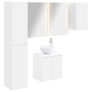 Sada koupelnových skříněk 5 pcs Bílá 53 x 15,5 x 70 cm - obrázek 2
