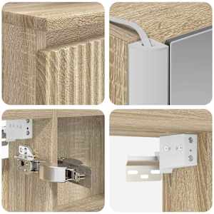 Sada koupelnových skříněk 5 pcs Dub sonoma 53 x 15,5 x 70 cm - obrázek 10