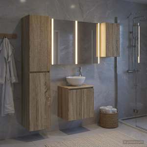 Sada koupelnových skříněk 5 pcs Dub sonoma 53 x 15,5 x 70 cm - obrázek 4