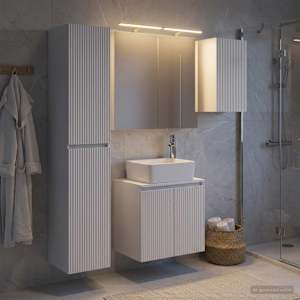 Sada koupelnových skříněk 5 pcs Bílá 50 x 14,5 x 70 cm - obrázek 4