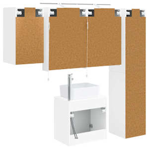 Sada koupelnových skříněk 5 pcs Bílá 50 x 14,5 x 70 cm - obrázek 9