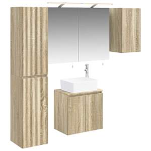 Sada koupelnových skříněk 5 pcs Dub sonoma 50 x 14,5 x 70 cm - obrázek 2
