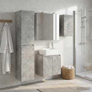 Sada koupelnových skříněk 5 pcs Betonově šedá 50 x 14,5 x 70 cm - obrázek 4