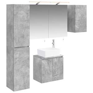 Sada koupelnových skříněk 5 pcs Betonově šedá 50 x 14,5 x 70 cm - obrázek 2