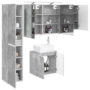 Sada koupelnových skříněk 5 pcs Betonově šedá 50 x 14,5 x 70 cm - obrázek 3