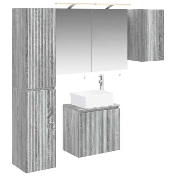 vidaXL Vannitoa kapikomplekt 5 tk Hall Sonoma Tehispuit