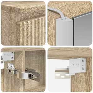 Sada koupelnových skříněk 5 pcs Dub sonoma 53 x 15,5 x 70 cm - obrázek 10