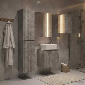 Sada koupelnových skříněk 5 pcs Betonově šedá 53 x 15,5 x 70 cm - obrázek 4