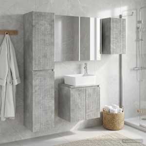 Sada koupelnových skříněk 5 pcs Betonově šedá 53 x 15,5 x 70 cm - obrázek 1