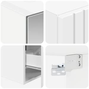 Sada koupelnových skříněk 5 pcs Bílá 40 x 10,5 x 60,5 cm - obrázek 10