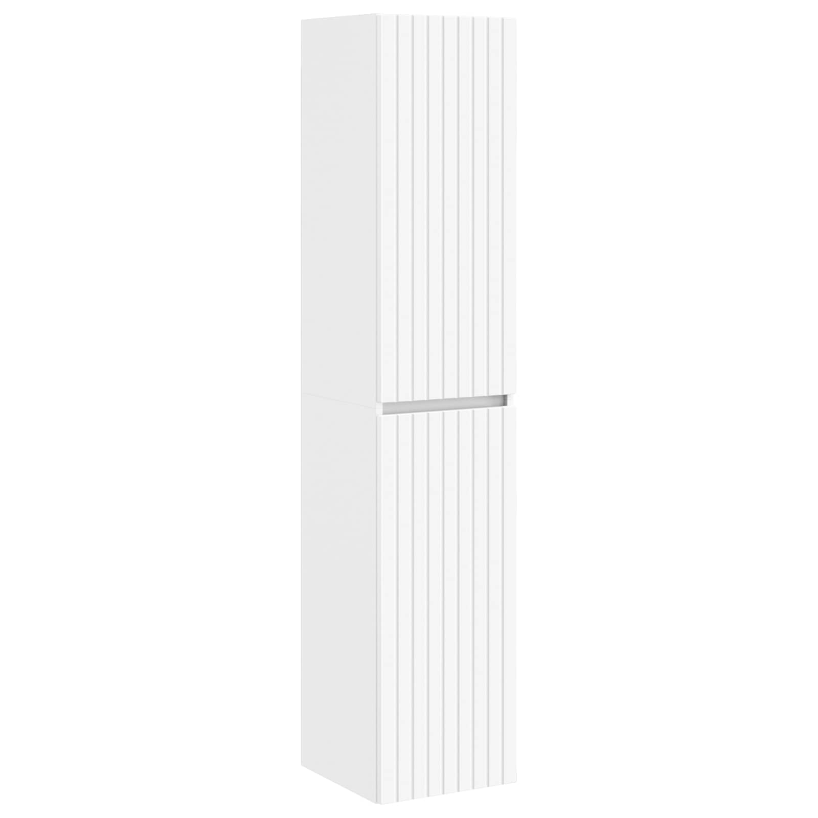 Badkamerkastenset 5 pcs Wit 40 x 10,5 x 60,5 cm Bewerkt hout - Afbeelding 6