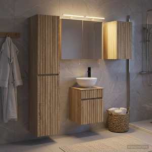 Sada koupelnových skříněk 5 pcs Dub sonoma 40 x 10,5 x 60,5 cm - obrázek 1