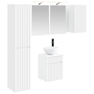 Sada koupelnových skříněk 5 pcs Bílá 43 x 16 x 62,5 cm - obrázek 2