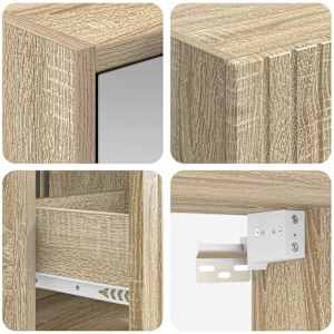 Sada koupelnových skříněk 5 pcs Dub sonoma 43 x 16 x 62,5 cm - obrázek 10