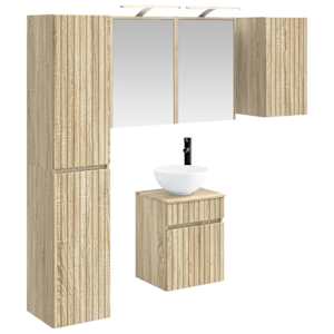Sada koupelnových skříněk 5 pcs Dub sonoma 43 x 16 x 62,5 cm - obrázek 2