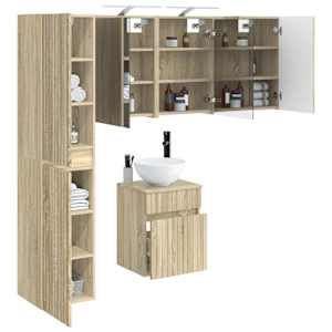 Sada koupelnových skříněk 5 pcs Dub sonoma 43 x 16 x 62,5 cm - obrázek 3
