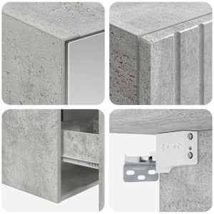 Sada koupelnových skříněk 5 pcs Betonově šedá 43 x 16 x 62,5 cm - obrázek 10