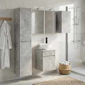 Sada koupelnových skříněk 5 pcs Betonově šedá 43 x 16 x 62,5 cm - obrázek 4