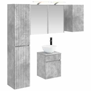 Sada koupelnových skříněk 5 pcs Betonově šedá 43 x 16 x 62,5 cm - obrázek 2