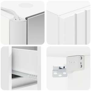 Sada koupelnových skříněk 5 pcs Bílá 43 x 11,5 x 60,5 cm - obrázek 10