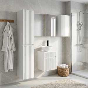 Sada koupelnových skříněk 5 pcs Bílá 43 x 11,5 x 60,5 cm