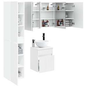 Sada koupelnových skříněk 5 pcs Bílá 43 x 11,5 x 60,5 cm - obrázek 3