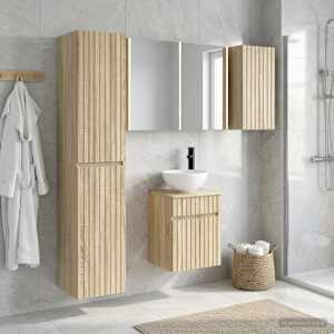 Sada koupelnových skříněk 5 pcs Dub sonoma 43 x 11,5 x 60,5 cm - obrázek 1
