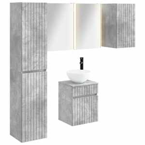 Sada koupelnových skříněk 5 pcs Betonově šedá - obrázek 2