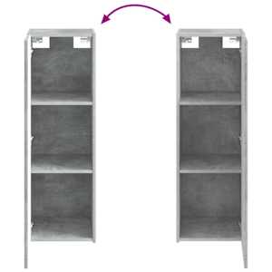 Sada koupelnových skříněk 4 pcs Betonově šedá 43 x 16 x 62,5 cm - obrázek 8