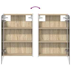 Sada koupelnových skříněk 4 pcs Dub sonoma 43 x 11,5 x 60,5 cm - obrázek 9