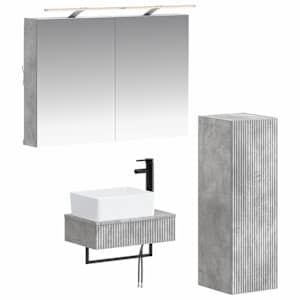 Sada koupelnových skříněk 4 pcs Betonově šedá 50 x 14,5 x 70 cm - obrázek 1
