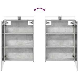 Sada koupelnových skříněk 4 pcs Betonově šedá 50 x 14,5 x 70 cm - obrázek 9