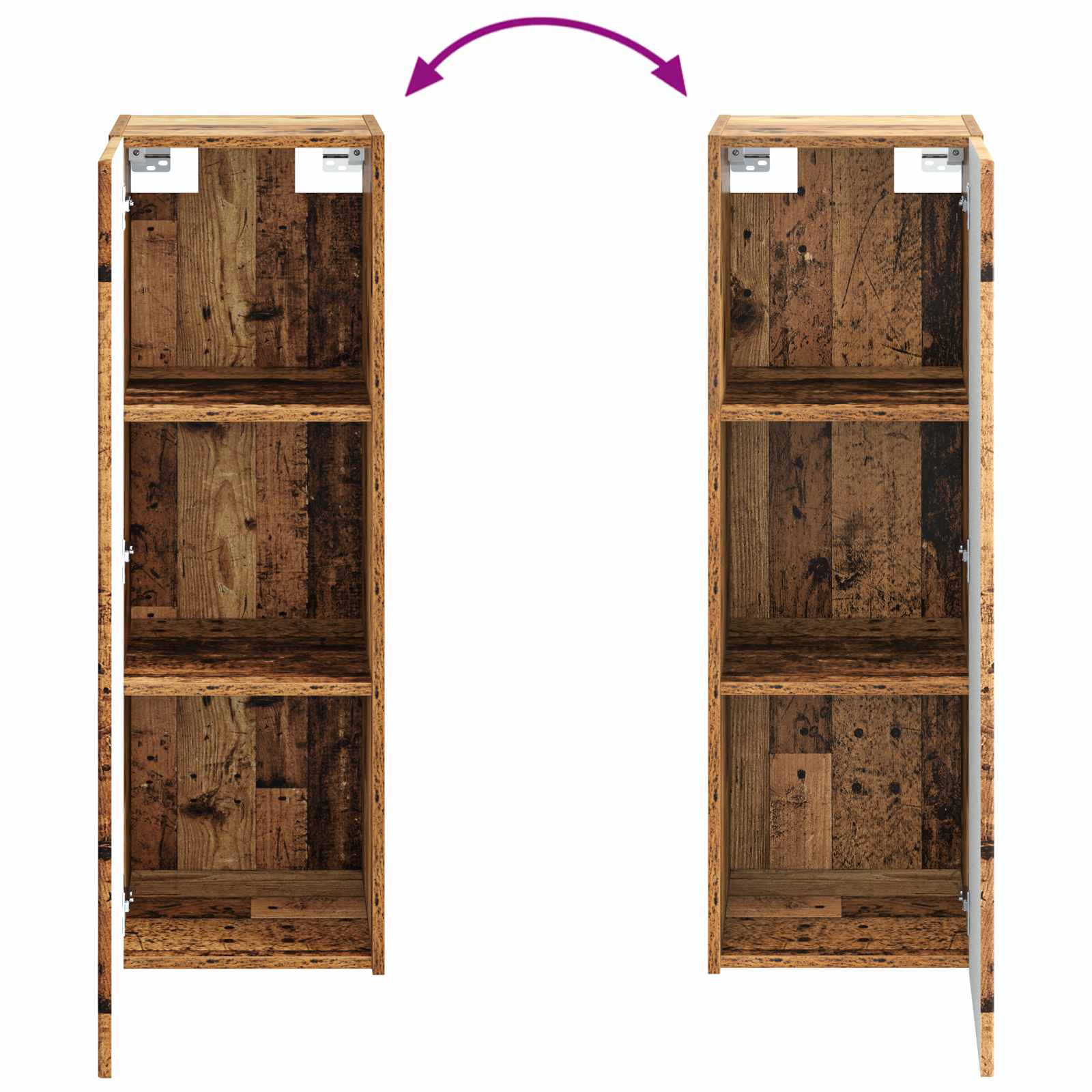 Badrumsskåpsset 4 pcs Gammalt trä