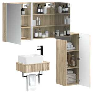 Sada koupelnového nábytku 4 pcs Dub sonoma - obrázek 2