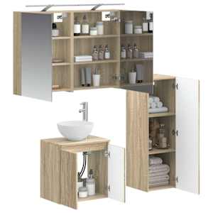 Sada koupelnového nábytku 4 pcs Dub sonoma - obrázek 2