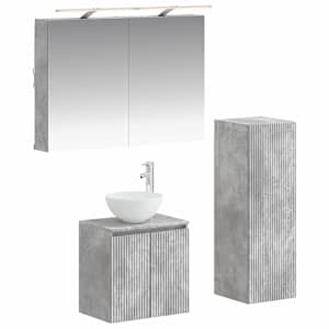 Sada koupelnového nábytku 4 pcs Betonově šedá - obrázek 1