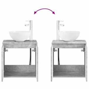 Sada koupelnového nábytku 4 pcs Betonově šedá - obrázek 7
