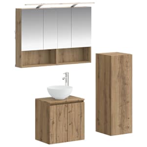 Komplet pohištva za kopalnico 4 pcs Artisan hrast