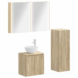 Sada koupelnového nábytku 4 pcs Dub sonoma - obrázek 1