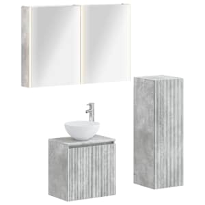 Sada koupelnového nábytku 4 pcs Betonově šedá - obrázek 1
