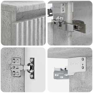 Sada koupelnového nábytku 4 pcs Betonově šedá - obrázek 4