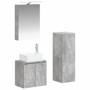 Komplet pohištva za kopalnico 4 pcs Betonsko siva