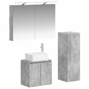 Sada koupelnového nábytku 4 pcs Betonově šedá - obrázek 1