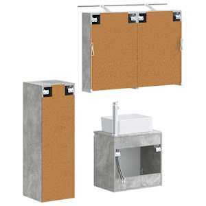 Sada koupelnového nábytku 4 pcs Betonově šedá - obrázek 3