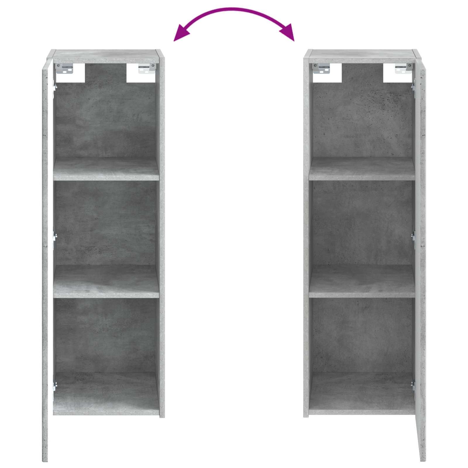 Badrumsmöbelset 4 pcs Betonggrå Konstruerat trä och glas